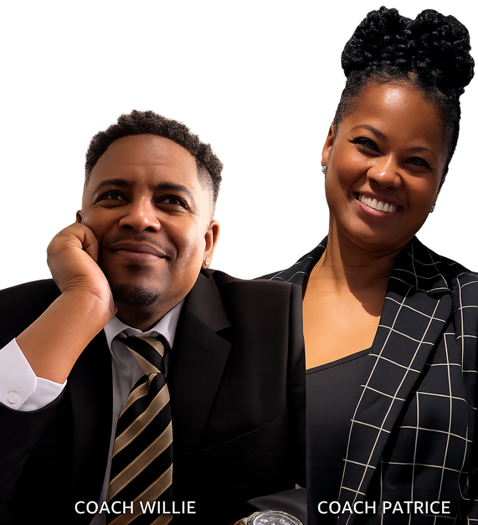 Smiling couple representing grief coaching for widows and widowers at Don't Jump Life Coaching Solutions
